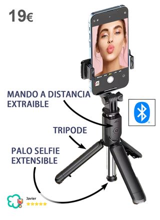 Palo Selfie + Trípode + Mando Bluetooth