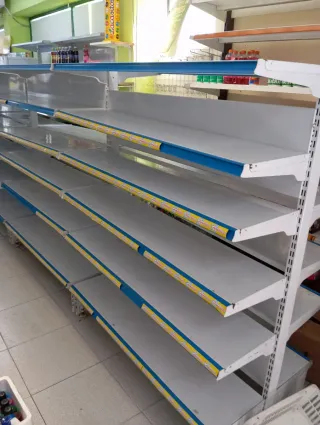 Estantería Metálica Blanca y Azul