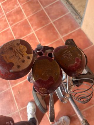 Juego de palos de golf y carrito