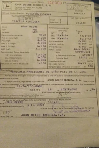 Tractor John Deere 6600