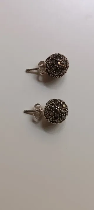 Conjunto Plata Marcasitas.Posible por separado.