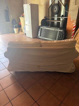 Sofá 2 plazas Ikea tela blanco