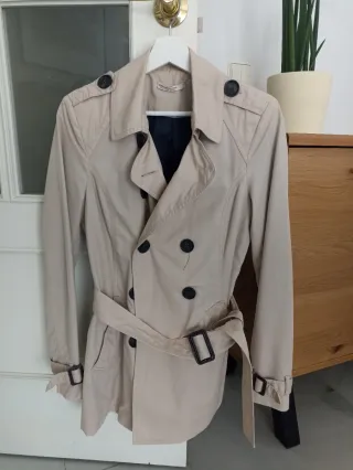 Gabardina mujer beige
