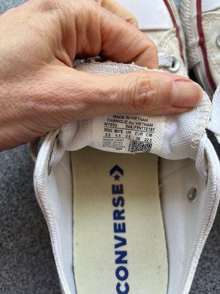 Converse bajas blancas