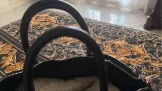 Borsa Gaelle Paris nera e rossa con strisce