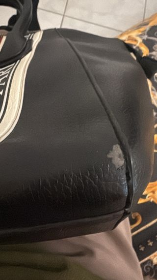 Borsa Gaelle Paris nera e rossa con strisce