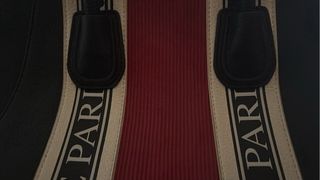 Borsa Gaelle Paris nera e rossa con strisce