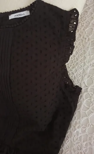 Abito Motivi pizzo Sangallo moka