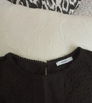 Abito Motivi pizzo Sangallo moka