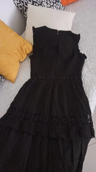 Abito Motivi pizzo Sangallo moka