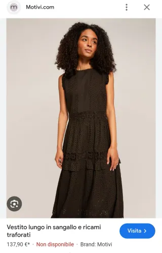 Abito Motivi pizzo Sangallo moka