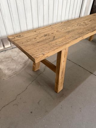 Banco de madera rústico 160x35x44