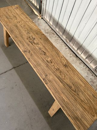 Banco de madera rústico 160x35x44