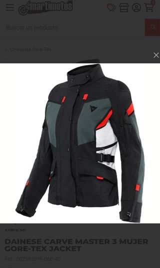 Chaqueta Moto Dainese Negra y Roja de mujer