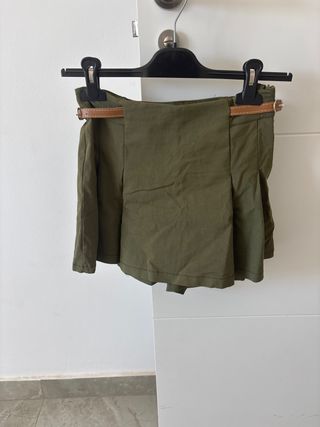Falda pantalón verde militar talla S