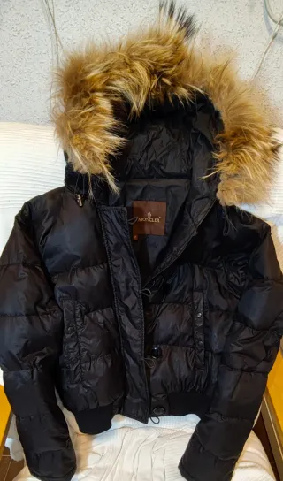 Abrigo Bomber Moncler Mujer Negro