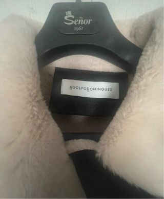 Abrigo largo piel sintética mujer