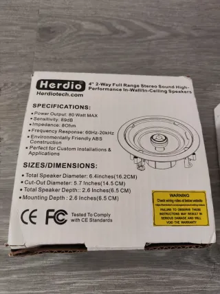 Altavoces Herdio 4 In-Wall/In-Ceiling