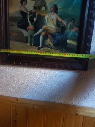 Cuadro decorativo de tela y madera