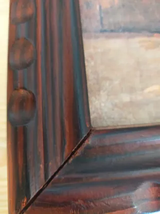 Cuadro decorativo de tela y madera
