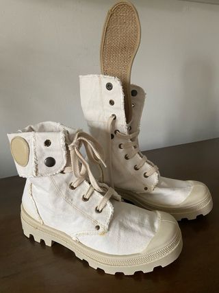 Stivaletti 39 unisex tela grezza Made in Italy