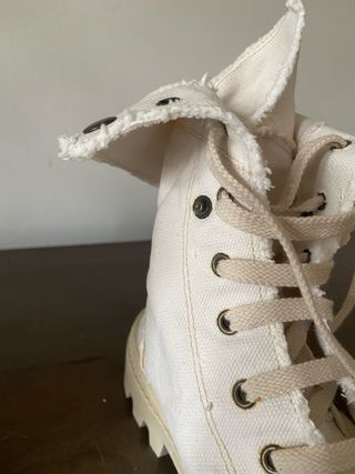 Stivaletti 39 unisex tela grezza Made in Italy