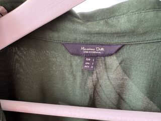 Vestido Massimo Dutti floral verde