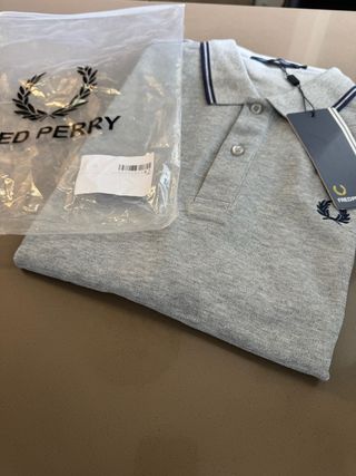 Polo Fred Perry Gris Hombre