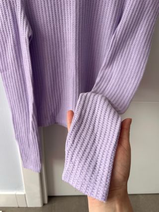 Jersey lila tejido waffle