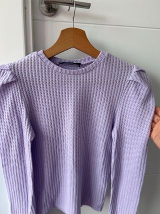 Jersey lila tejido waffle