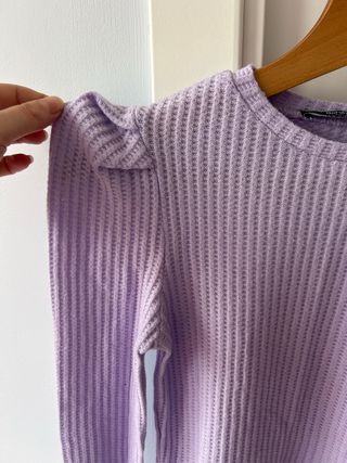 Jersey lila tejido waffle