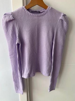 Jersey lila tejido waffle