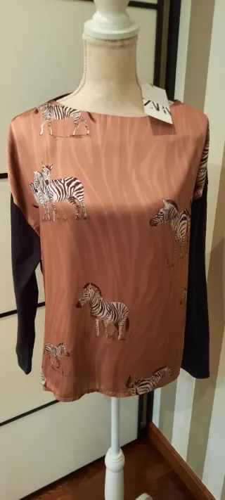 Blusa Zara Cebra