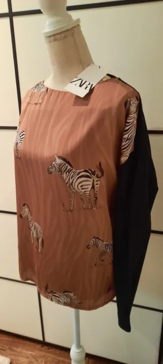 Blusa Zara Cebra