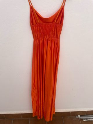 Vestido largo naranja tirantes