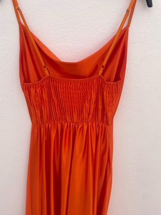 Vestido largo naranja tirantes