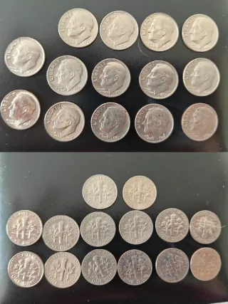 14 Monedas One Dime Roosevelt