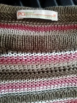 Jersey Purificación García rayas mujer