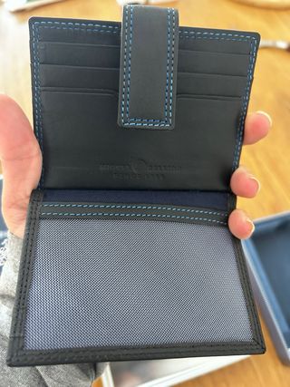 Cartera Miguel Bellido Azul Cuero Original