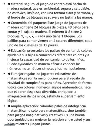 Juguetes Matemáticos Montessori Madera