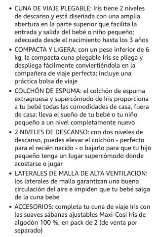 Cuna de viaje Maxi Cosi