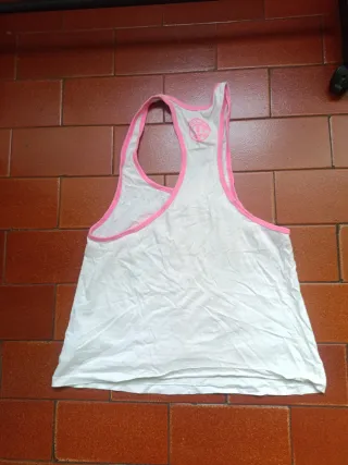 Camiseta Gold's Gym Rosa Talla M y blanca xs