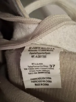 Patines blancos 4 ruedas talla 37