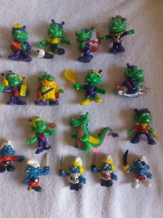 LOTE FIGURAS PVC PITUFOS ASTRO SNIKS BULLY, CNT..