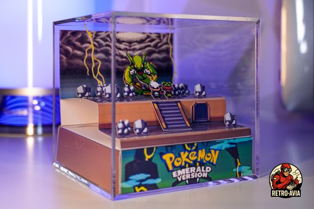 Cubo Diorama 3D Pokemon Versione Smeraldo