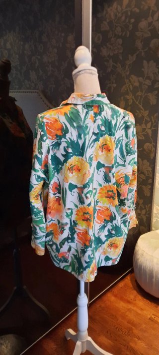 Blusa Uterqüe floral multicolor