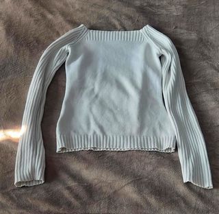 Jersey básico escote cuadrado blanco