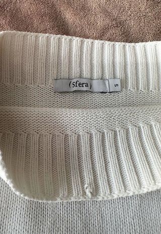 Jersey básico escote cuadrado blanco