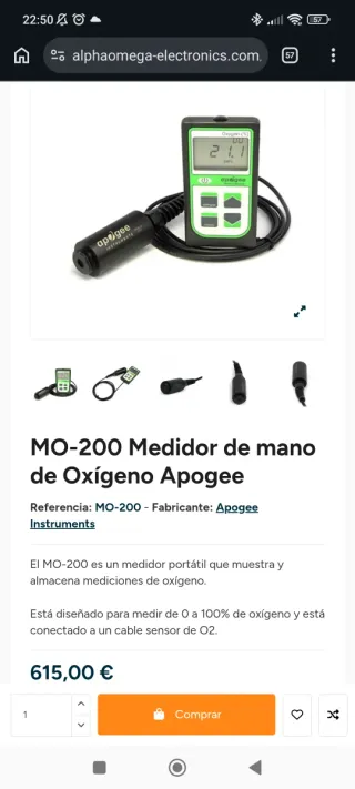 Medidores de PAR y Oxígeno Apogee Quantum