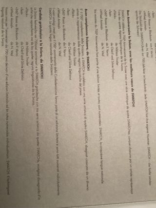 Swatch Collezione '700